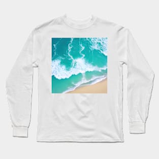 Copy of Copy of Hyperrealistic blue ocean waves Long Sleeve T-Shirt